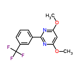 4,6-Dimethoxy-2-[3-(trifluoromethyl)phenyl]pyrimidine结构式