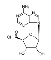 adenosine 5'-(N-methyl)carbonyl chloride Structure