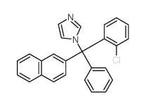 1-[(2-chlorophenyl)-naphthalen-2-yl-phenyl-methyl]imidazole structure