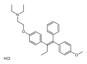 N,N-diethyl-2-[4-[(Z)-1-(4-methoxyphenyl)-1-phenylbut-1-en-2-yl]phenoxy]ethanamine,hydrochloride结构式