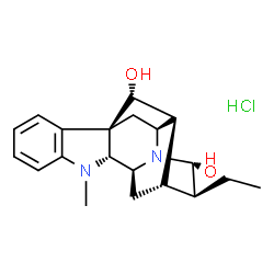 ajmalan-17(R),21α-diol hydrochloride结构式