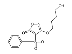 4-[[4-(benzenesulfonyl)-5-oxido-1,2,5-oxadiazol-5-ium-3-yl]oxy]butan-1-ol Structure