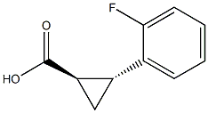 (1R,2R)-2-(2-fluorophenyl)cyclopropanecarboxylic acid Structure