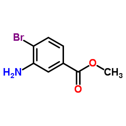 3-氨基-4-溴苯甲酸甲酯结构式
