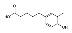 BENZENEPENTANOIC ACID, 4-HYDROXY-3-METHYL structure