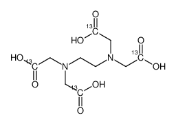 2,2',2'',2'''-(1,2-Ethanediyldinitrilo)tetra(1-13C)acetic acid结构式