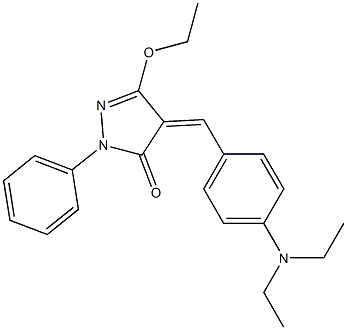 (Z)-4-(4-(diethylamino)benzylidene)-3-ethoxy-1-phenyl-1H-pyrazol-5(4H)-one结构式