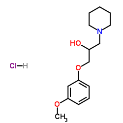 1-(3-Methoxyphenoxy)-3-(1-piperidinyl)-2-propanol hydrochloride (1:1)结构式