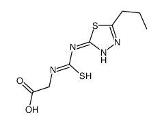 2-[(5-propyl-1,3,4-thiadiazol-2-yl)carbamothioylamino]acetic acid结构式