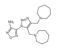 4-[4,5-bis(azepan-1-ylmethyl)triazol-1-yl]-1,2,5-oxadiazol-3-amine Structure