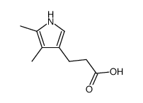 4,5-Dimethyl-1H-pyrrole-3-propionic acid结构式