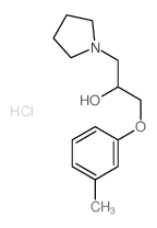 1-(3-methylphenoxy)-3-pyrrolidin-1-yl-propan-2-ol结构式