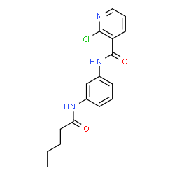 2-chloro-N-[3-(pentanoylamino)phenyl]pyridine-3-carboxamide结构式