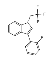 3-(2-fluoro-phenyl)-1-(2,2,2-trifluoro-ethyl)-indole结构式