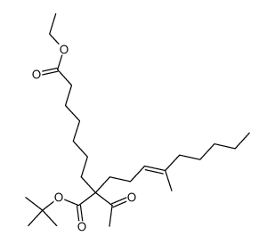 1-(tert-butyl) 9-ethyl 2-acetyl-2-(4-methylnon-3-en-1-yl)nonanedioate结构式