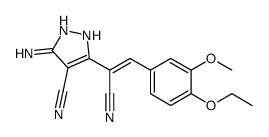 3-amino-5-[1-cyano-2-(4-ethoxy-3-methoxyphenyl)ethenyl]-1H-pyrazole-4-carbonitrile Structure