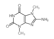 8-amino-3,7-dimethyl-purine-2,6-dione Structure