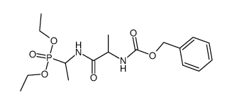 diethyl N-(N-carbobenzyloxy-DL-alanyl)-1-aminoethylphosphonate结构式