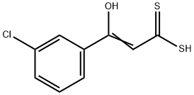 3-(3-Chlorophenyl)-3-hydroxypropenedithioic acid structure