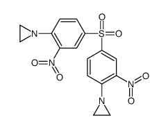 1-[4-[4-(aziridin-1-yl)-3-nitrophenyl]sulfonyl-2-nitrophenyl]aziridine结构式