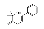 2-methyl-3-methylidene-6-phenylhex-5-en-2-ol结构式