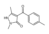 2,5-dimethyl-4-(4-methylbenzoyl)-1H-pyrazol-3-one结构式