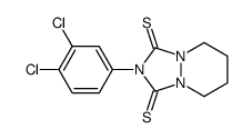 2-(3,4-dichlorophenyl)-5,6,7,8-tetrahydro-[1,2,4]triazolo[1,2-a]pyridazine-1,3-dithione结构式