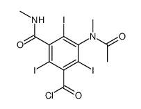 2,4,6-triiodo-3-(methylacetamido)-5-[(methylamino)carbonyl]benzoyl chloride Structure