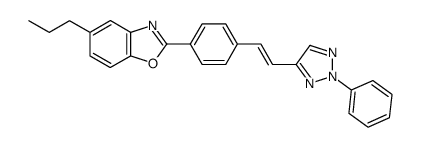 2-{4-[2-(2-phenyl-2H-[1,2,3]triazol-4-yl)-vinyl]-phenyl}-5-propyl-benzooxazole结构式
