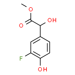 Benzeneacetic acid, 3-fluoro--alpha-,4-dihydroxy-, methyl ester (9CI) structure