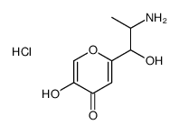 2-(2-amino-1-hydroxypropyl)-5-hydroxypyran-4-one,hydrochloride结构式