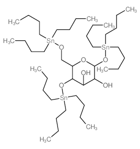 b-D-Glucopyranose,1,4,6-tris-O-(tributylstannyl)- (9CI) structure