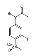 1-bromo-1-(3-fluoro-4-(methylsulfonyl)phenyl)propan-2-one结构式