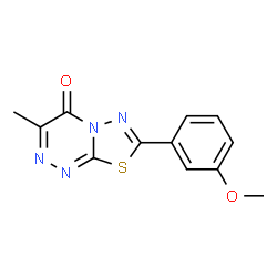 7-(3-Methoxyphenyl)-3-methyl-4H-[1,3,4]thiadiazolo[2,3-c][1,2,4]triazin-4-one结构式