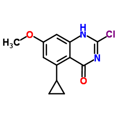 4(3H)-Quinazolinone, 2-chloro-5-cyclopropyl-7-methoxy-结构式