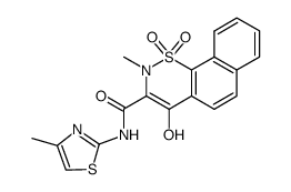 2-methyl-1,1,4-trioxo-1,2,3,4-tetrahydro-1λ6-naphtho[2,1-e][1,2]thiazine-3-carboxylic acid 4-methyl-thiazol-2-ylamide Structure