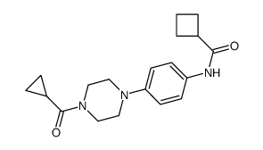 Cyclobutanecarboxamide, N-[4-[4-(cyclopropylcarbonyl)-1-piperazinyl]phenyl]- (9CI) structure