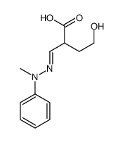 4-hydroxy-2-[[methyl(phenyl)hydrazinylidene]methyl]butanoic acid Structure