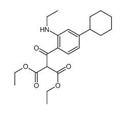 diethyl 2-[4-cyclohexyl-2-(ethylamino)benzoyl]propanedioate Structure