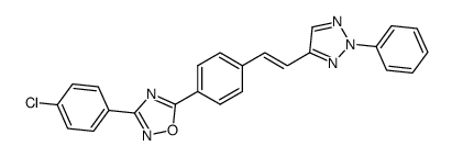 3-(4-chloro-phenyl)-5-{4-[2-(2-phenyl-2H-[1,2,3]triazol-4-yl)-vinyl]-phenyl}-[1,2,4]oxadiazole Structure