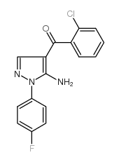 (5-amino-1-(4-fluorophenyl)-1h-pyrazol-4-yl)(2-chlorophenyl)methanone结构式