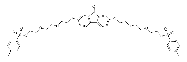 2-{2-{2-{{7-{2-{2-{2-{[(4-methylphenyl)sulfonyl]oxy}ethoxy}ethoxy}ethoxy}-9-oxo-9H-fluoren-2-yl}oxy}ethoxy}ethoxy}ethyl 4-methylbenzenesulfonate Structure