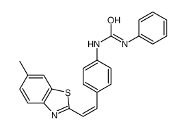 1-[4-[2-(6-methyl-1,3-benzothiazol-2-yl)ethenyl]phenyl]-3-phenylurea结构式