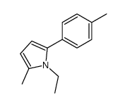 1-ethyl-2-methyl-5-(4-methylphenyl)pyrrole结构式