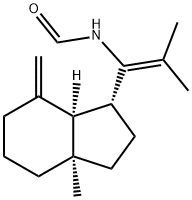 N-[2-Methyl-1-[(1R,7aα)-octahydro-3aα-methyl-7-methylene-1H-inden-1α-yl]-1-propenyl]formamide结构式