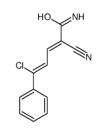 5-chloro-2-cyano-5-phenylpenta-2,4-dienamide Structure