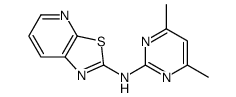 N-(4,6-dimethylpyrimidin-2-yl)-[1,3]thiazolo[5,4-b]pyridin-2-amine结构式