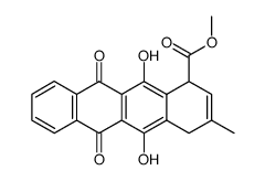 5,12-Dihydroxy-3-methyl-6,11-dioxo-1,4,6,11-tetrahydro-naphthacene-1-carboxylic acid methyl ester Structure