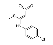 4-chloro-N-(1-methylsulfanyl-2-nitroethenyl)aniline Structure