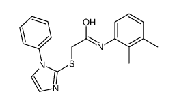 N-(2,3-dimethylphenyl)-2-(1-phenylimidazol-2-yl)sulfanylacetamide结构式